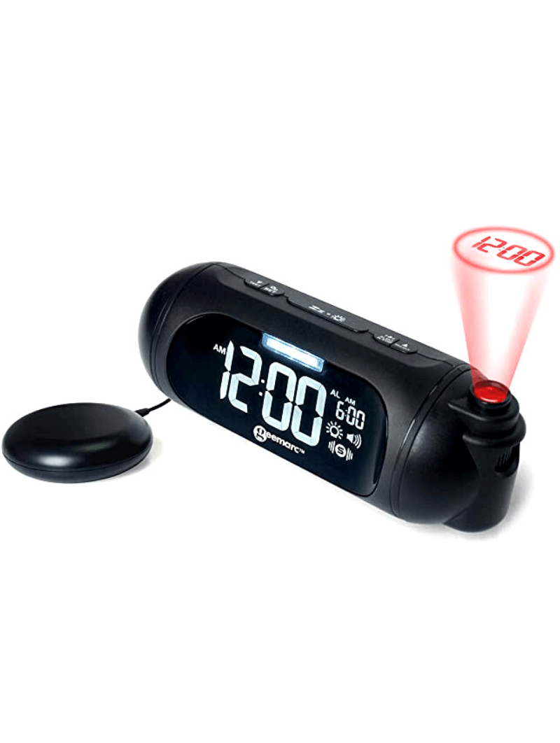 Big display clock with automatic time setting, alarm by loud ring