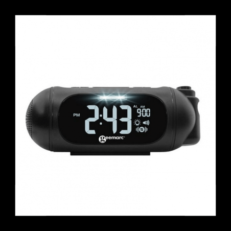 Réveil Vibrant Transportable Avec Sonnerie Puissante De 75Db, Flash Lumineux Et Vibreur Intégré