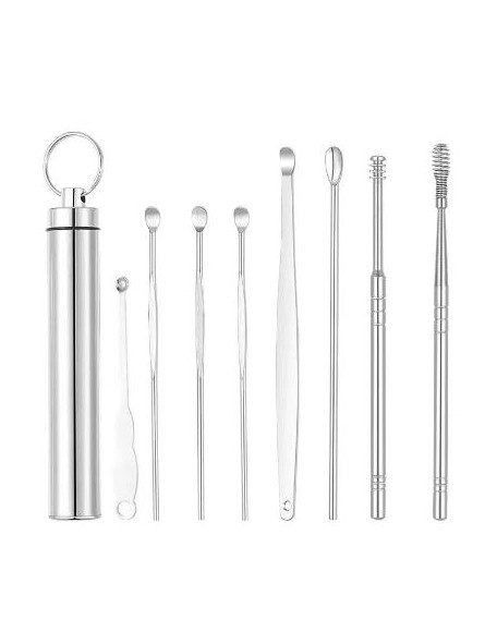 Cérumen Curette, Cure Oreilles Nettoyeur, 2 Pièces Cuillère à Oreille Set,  Curette Oreille Enfant, Nettoyeur D'oreille, Kit de Nettoyeur D'oreilles