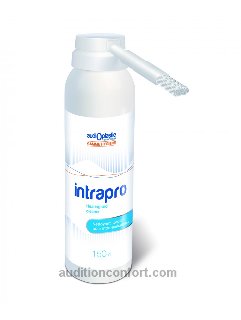 Disinfectant Spray with Brush Intrapro, hearing aid cleaner