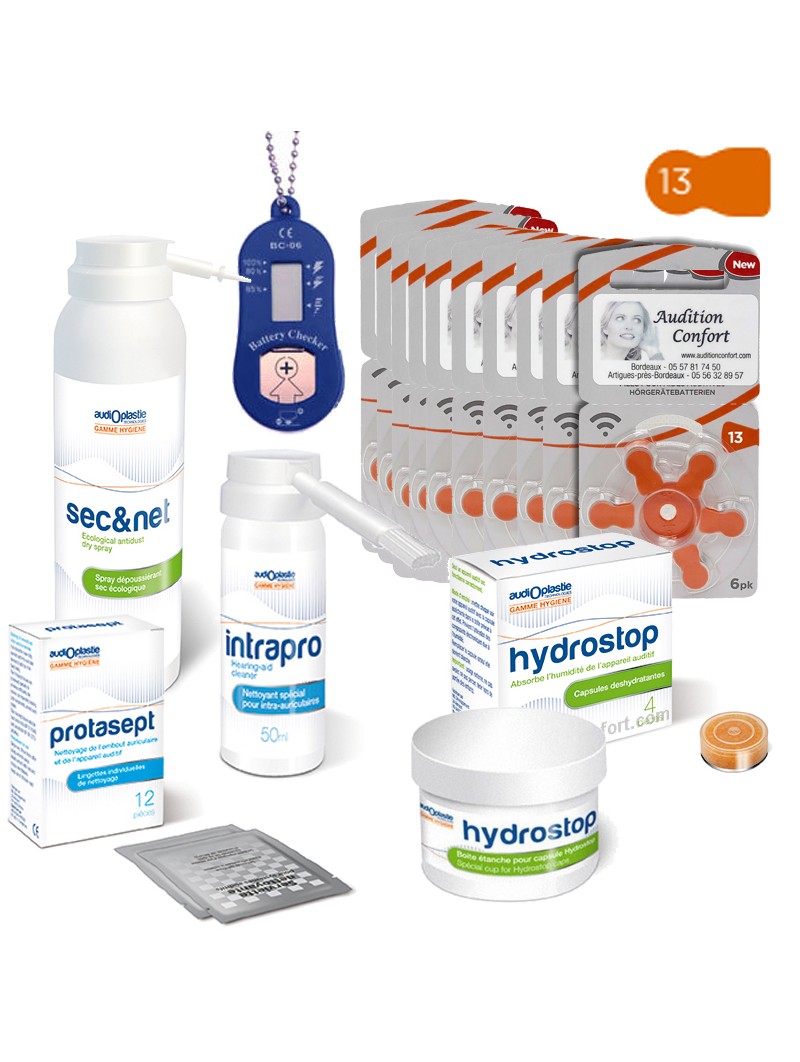 pack de piles 13 et produits pour appareils de type contour d'oreille