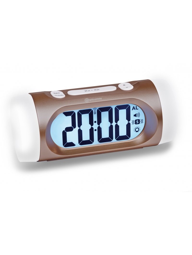 Big display clock with automatic time setting, alarm by loud ring