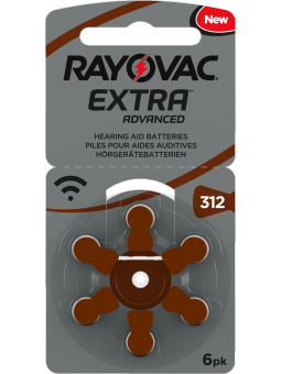 Rayovac Extra advanced piles 312 pour appareils auditifs